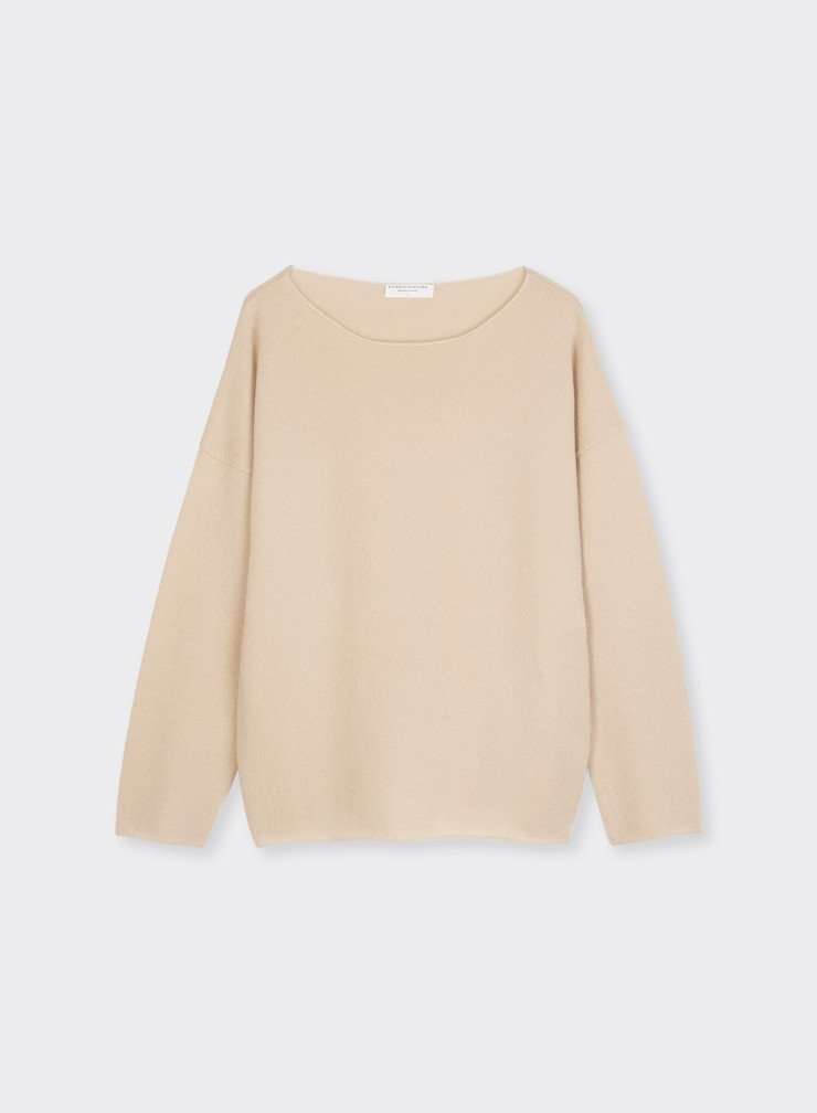 Cashmere boat neck sweater