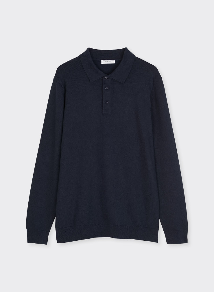 Organic Cotton / Cashmere polo sweater