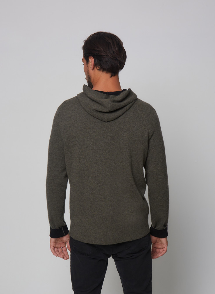 Cashmere hooded sweatshirt