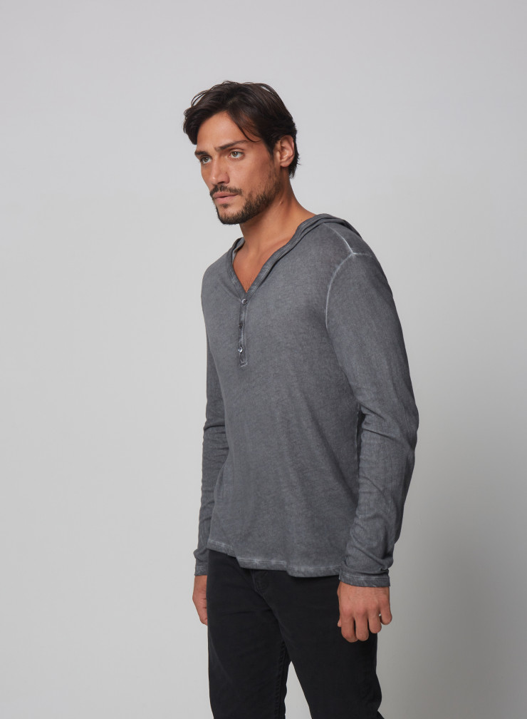 Cotton / Cashmere hooded sweater