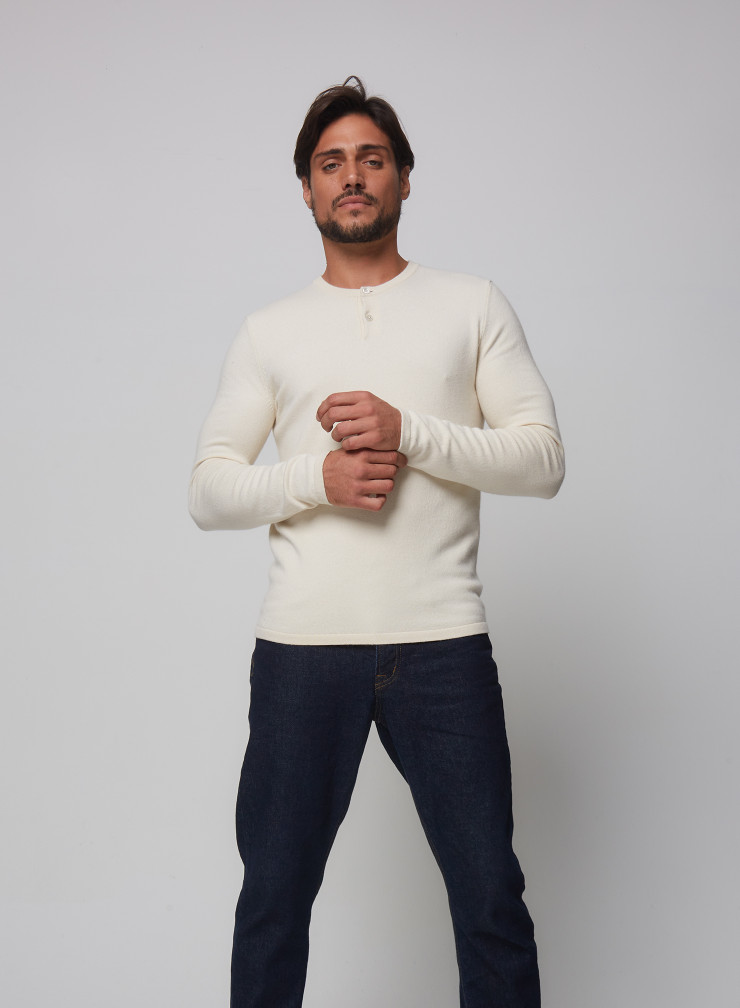 Organic Cotton / Cashmere tunisian sweater