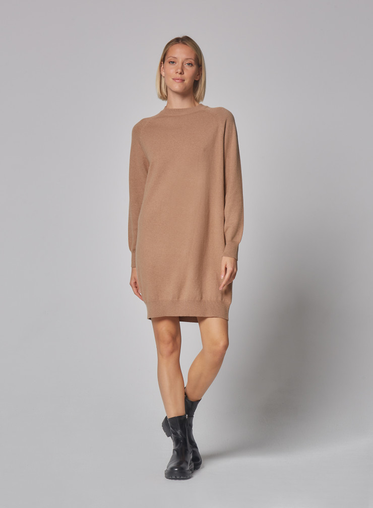 Organic cotton / Cashmere long sleeves dress