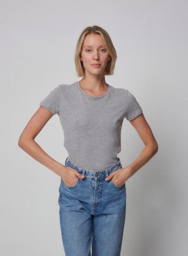 Jamie T-Shirt mit Rundhalsausschnitt und kurzen Ärmeln aus Baumwolle