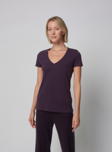 Cotton Julia short sleeve V-neck t-Shirt