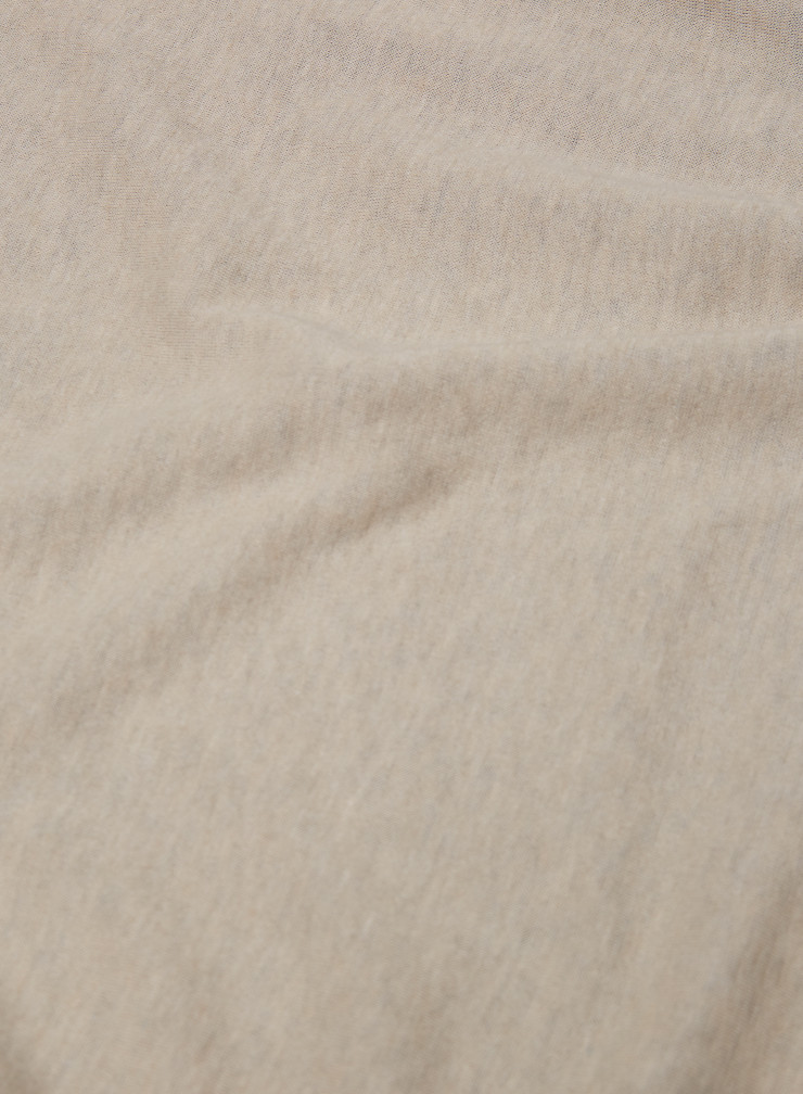 Cotton / Cashmere long sleeve round neck T-shirt