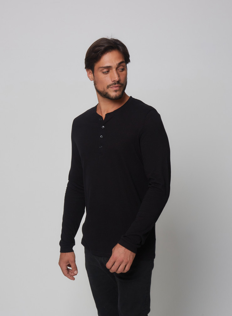 Cotton / Cashmere long sleeve  Tunisian