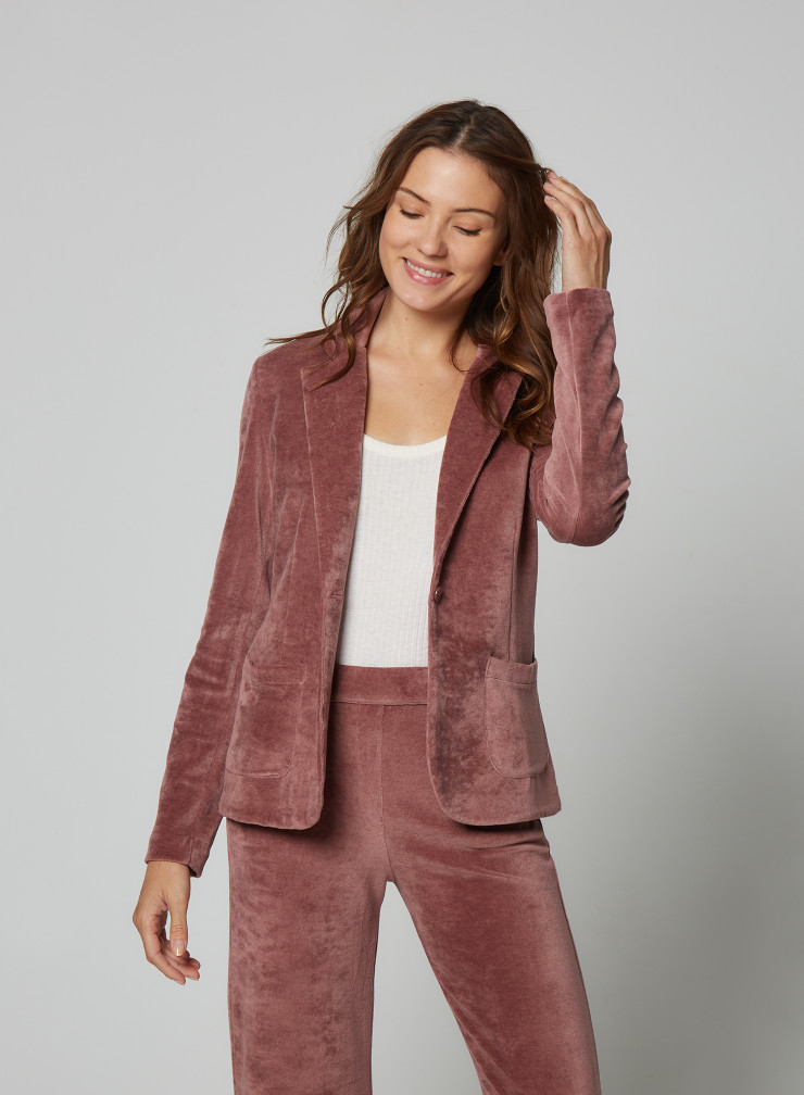 Cotton / Modal 1 button jacket