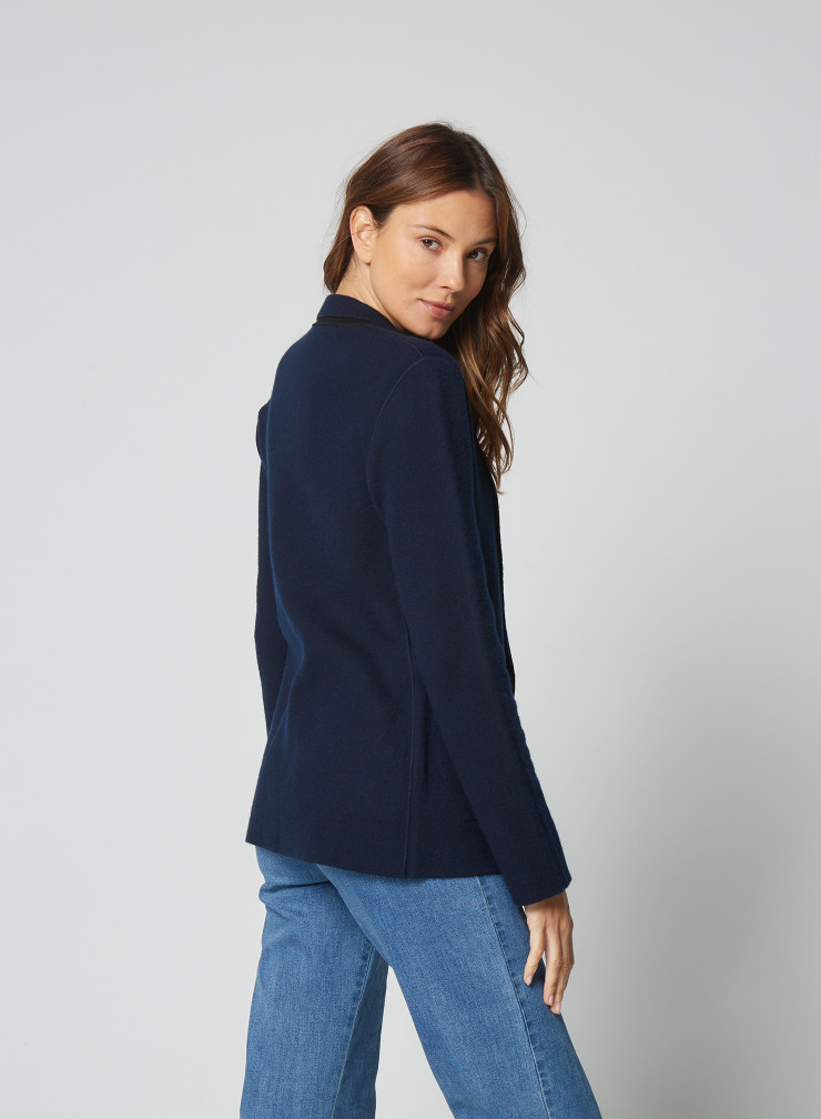 Cashmere jacket with patch pockets
