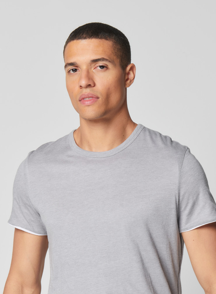 Modal / Cotton / Silk round neck t-shirt