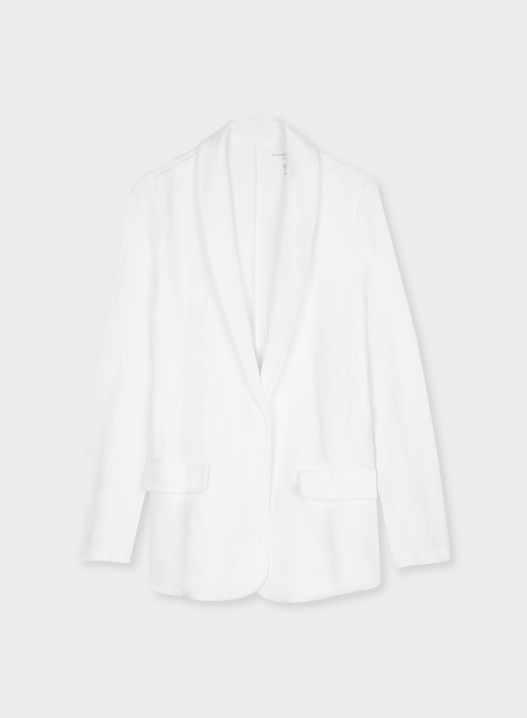Lyocel, Tencel / Cashmere  2-pocket flap jacket