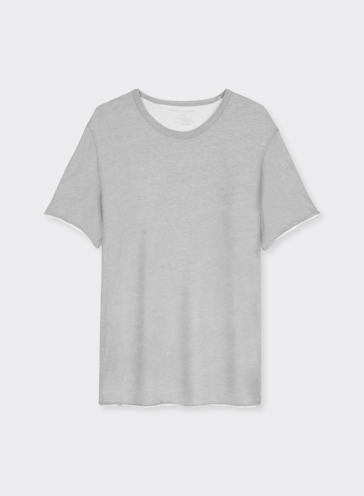 T-shirt col rond en Modal / Coton / Soie