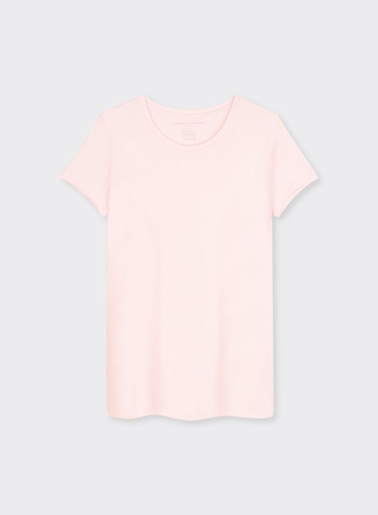 Viscose / Elastane short sleeve round neck t-shirt