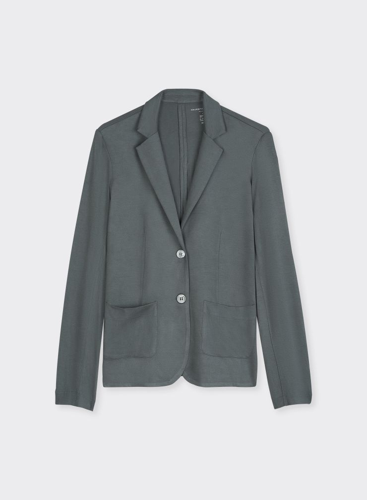 Viscose / Elastane 2-button jacket with pockets