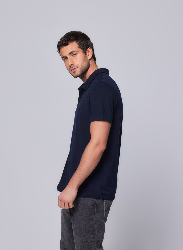 Short Sleeve Polo Shirt in Cotton / Elastane