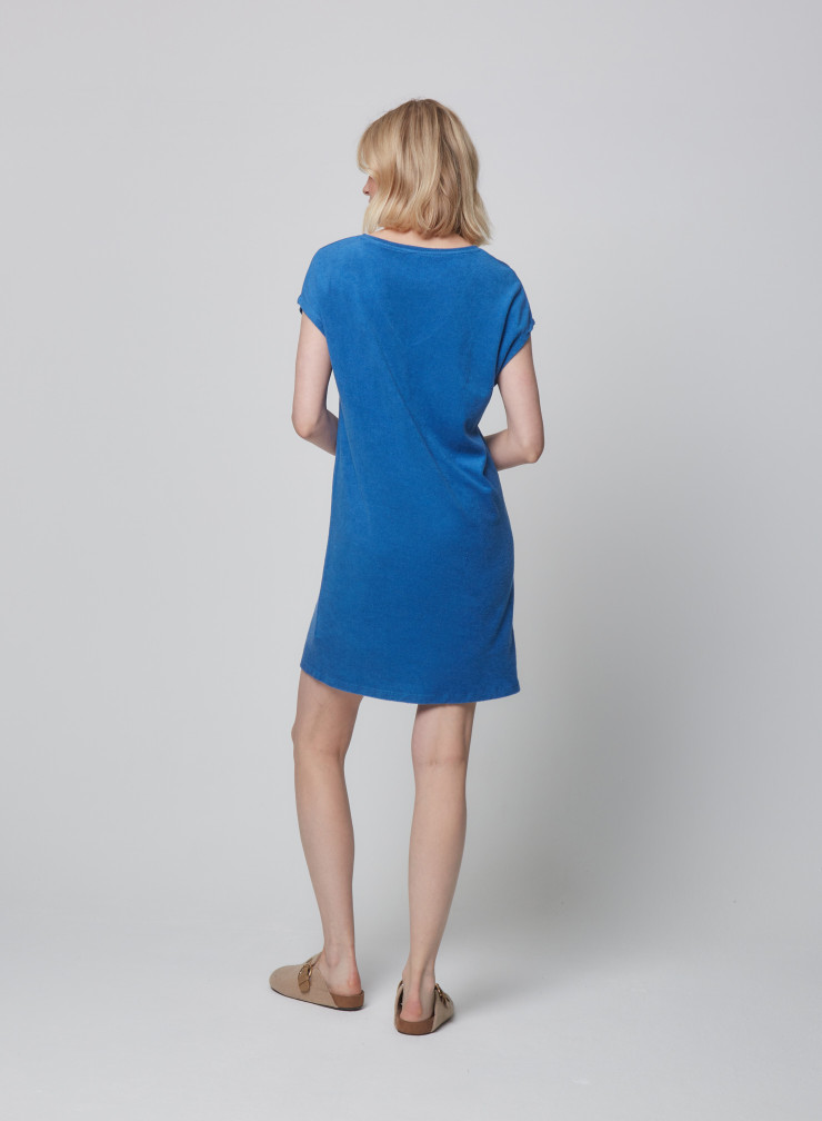 Short Sleeve V-Neck Dress in Cotton / Modal