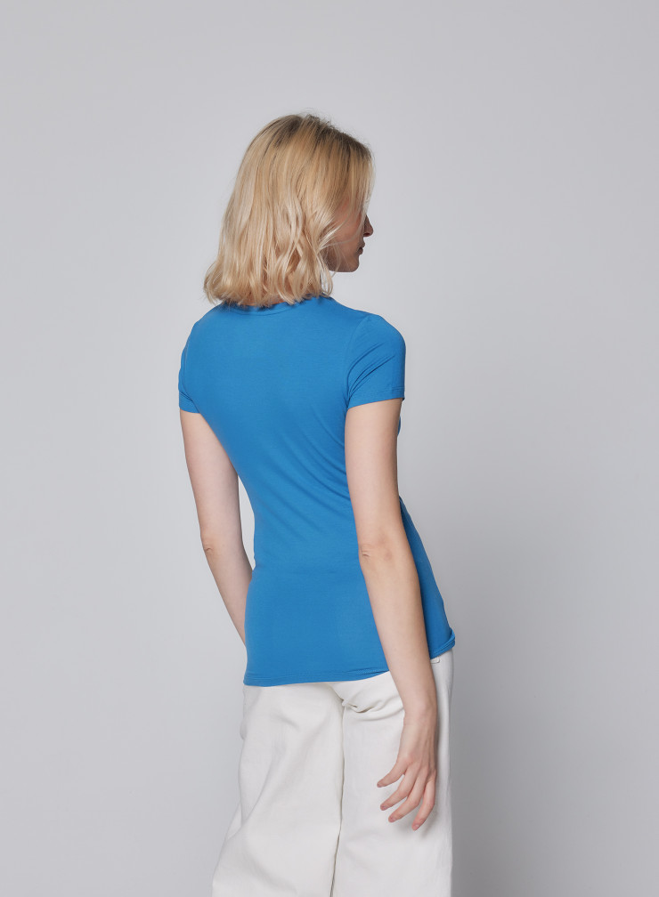 Viscose / Elastane short sleeve round neck t-shirt