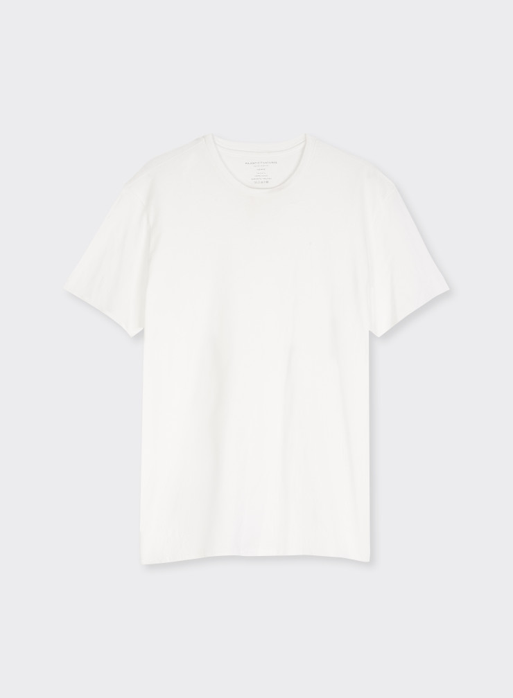 Round Neck Short Sleeve T-shirt in Cotton