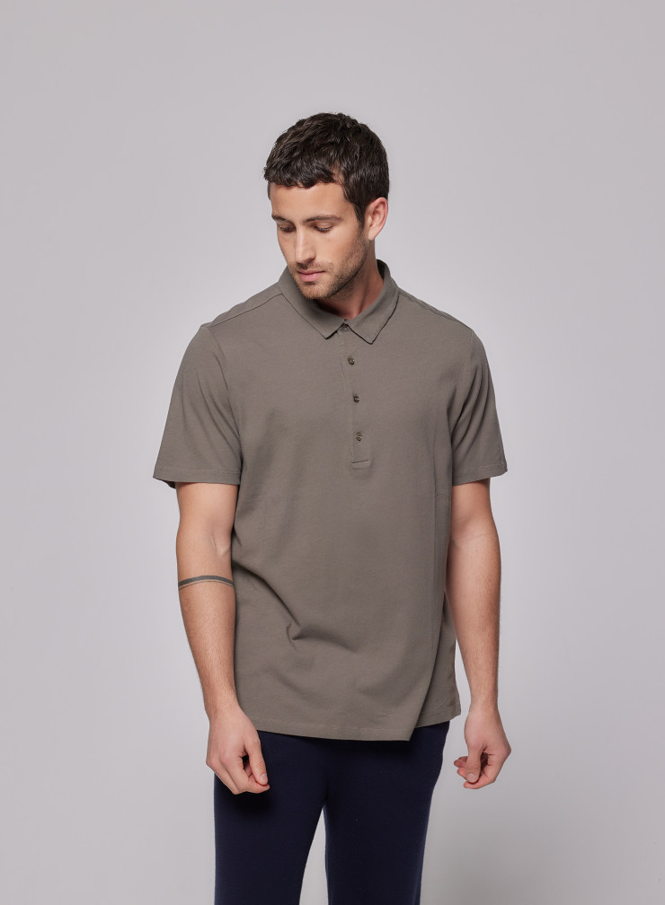 Polo-Shirt mit kurzen Ärmeln aus Baumwolle