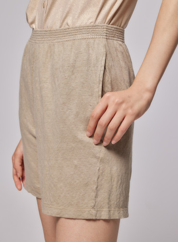 Shorts in Linen / Elastane