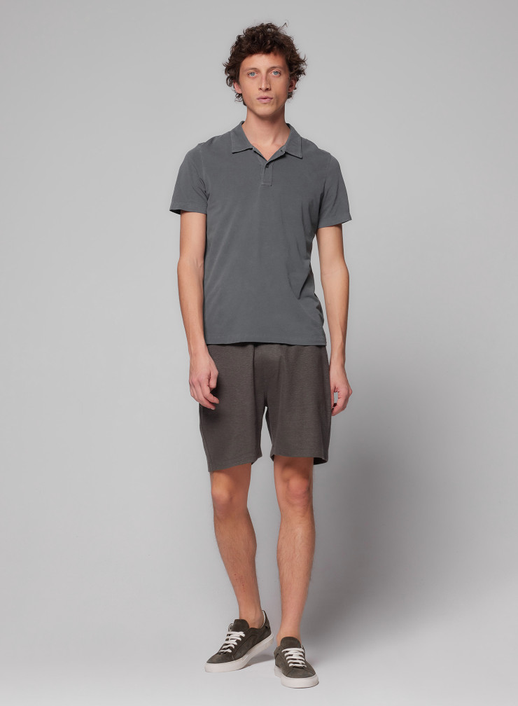 Short Sleeve Polo Shirt in Cotton / Elastane