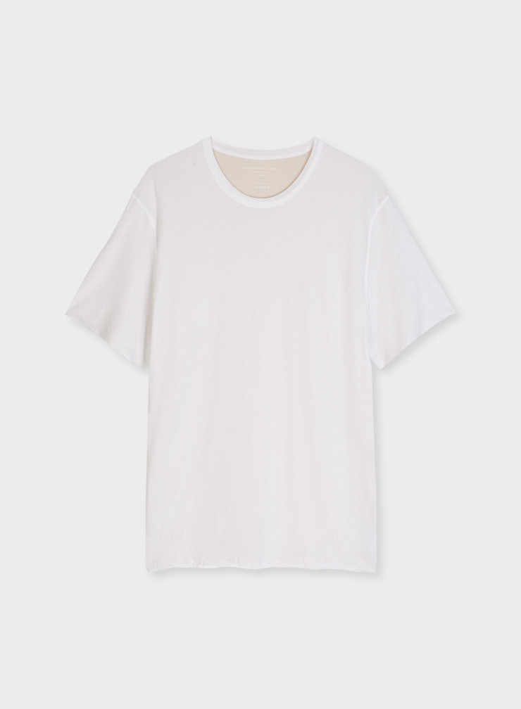 T-Shirt mit Rundhalsausschnitt und kurzen Ärmeln aus Baumwolle