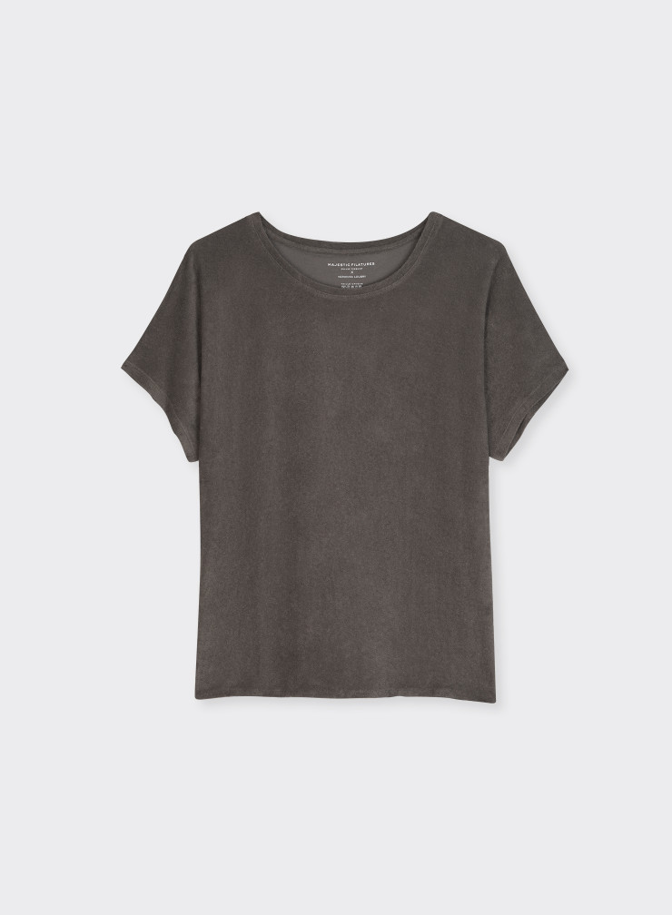T-shirt Col rond manches courtes en Coton / Modal