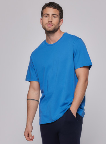 T-Shirt mit Rundhalsausschnitt und kurzen Ärmeln aus Baumwolle