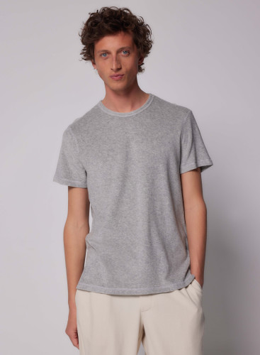Man - Terry-cloth round neck T-shirt