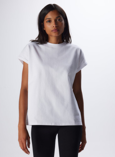 T-Shirt mit rundem Halsausschnitt aus organischer Baumwolle
