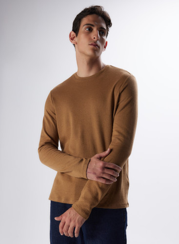 Cotton / Cashmere double-sided Long Sleeve T-shirt