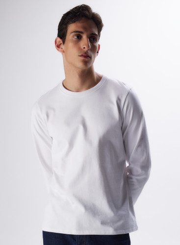 Organic Cotton Long Sleeve Round Neck T-Shirt