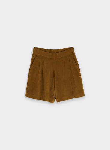 Cord-Shorts aus Baumwolle / Modal