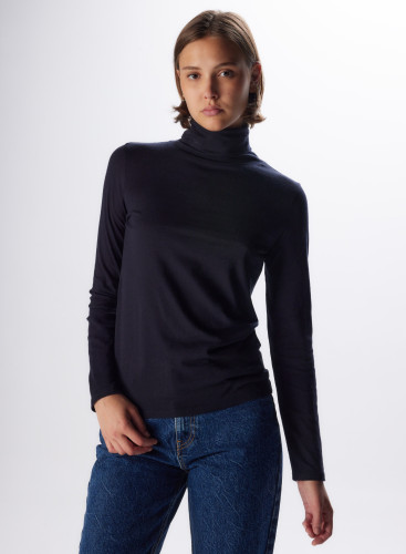 T-Shirt Chloé mit Rollkragen und langen Ärmeln aus Baumwolle / Kaschmir
