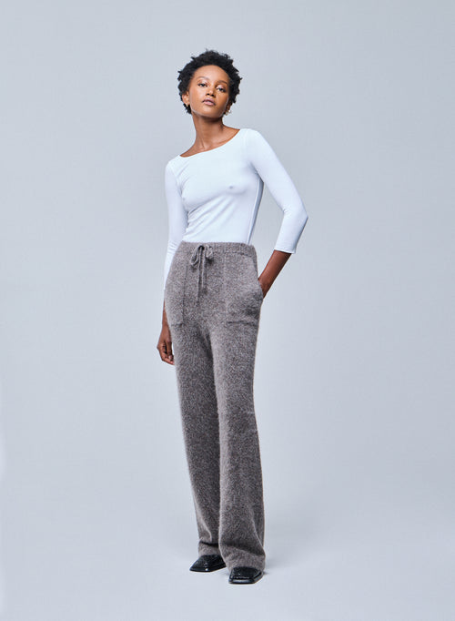 Adèle T-Shirt rundhalsausschnitt aus Viskose / Elastan - MAJESTIC FILATURES