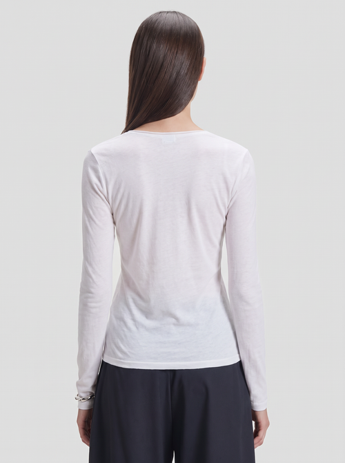 T-shirt en coton et cachemire - MAJESTIC FILATURES