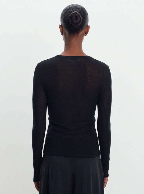 T-shirt en coton et cachemire - MAJESTIC FILATURES