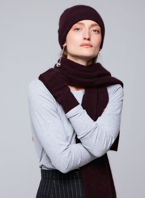 Bonnet Violet en Raccoon / Polyamide - MAJESTIC FILATURES