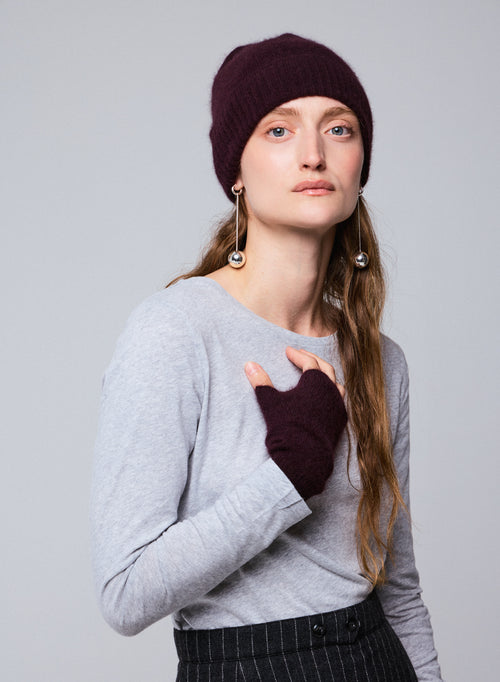 Bonnet Violet en Raccoon / Polyamide - MAJESTIC FILATURES