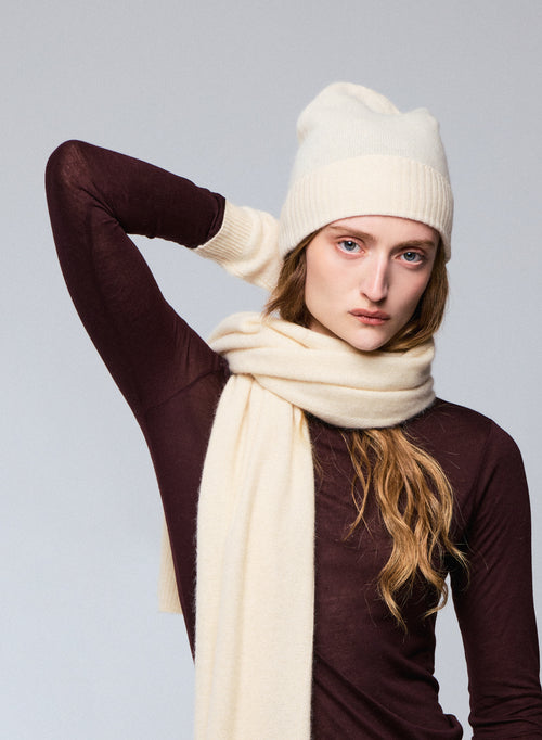 Bonnet Blanc en Raccoon / Polyamide - MAJESTIC FILATURES