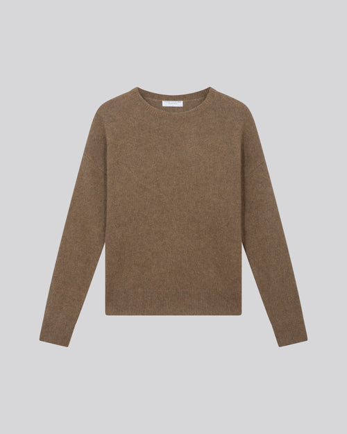 Pull Bison Col Rond Manches Longues en Raccoon / Polyamide - MAJESTIC FILATURES