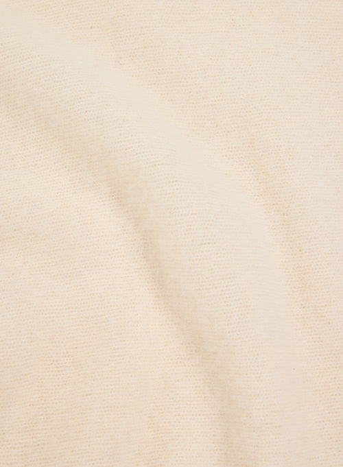 Jersey crudo de cuello abierto con mangas al codo en Raccoon - MAJESTIC FILATURES