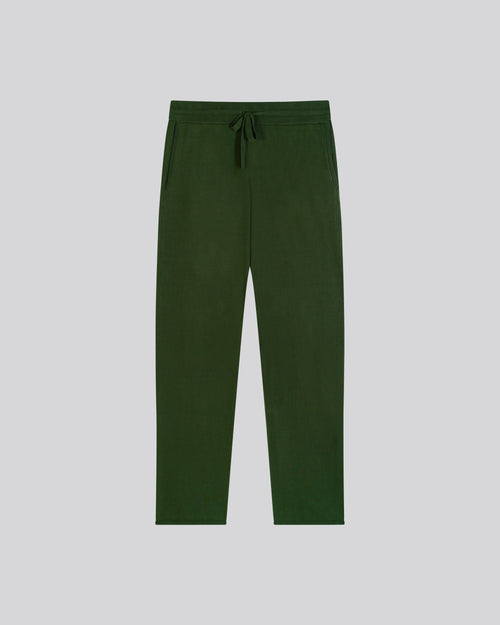 Pantalon Vert en Coton organique / Elasthanne - MAJESTIC FILATURES