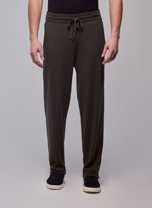 Pantalon Vert en Coton organique / Elasthanne - MAJESTIC FILATURES