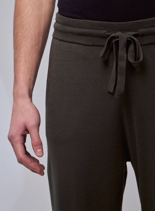 Pantalon Vert en Coton organique / Elasthanne - MAJESTIC FILATURES