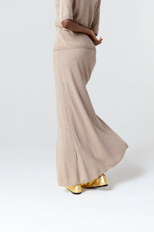 Rock aus Leinen in Wüstenfarbe - MAJESTIC FILATURES