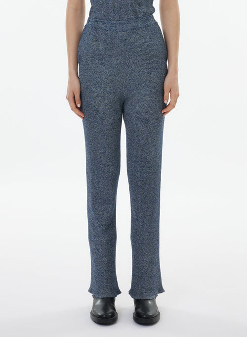 Blue Pants in Viscose / Iridescent Fiber - MAJESTIC FILATURES