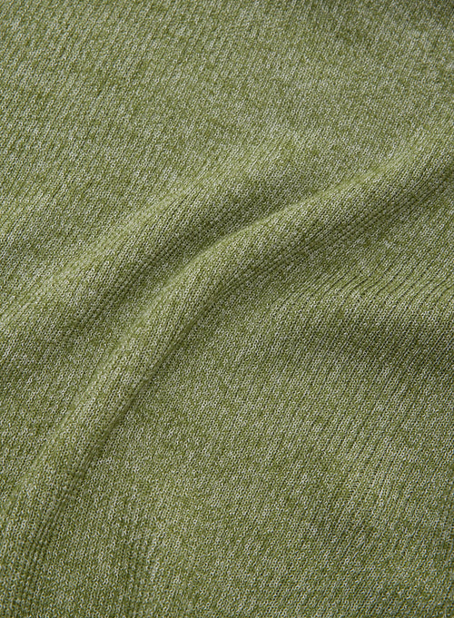 Pull Vert Manches 3/4 Décolleté dos en Viscose / Fibre irisée - MAJESTIC FILATURES