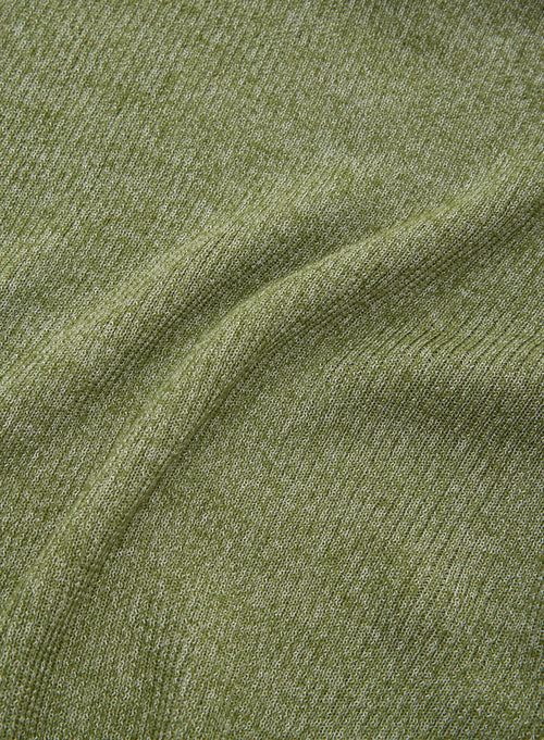 Pull Vert Manches 3/4 Décolleté dos en Viscose / Fibre irisée - MAJESTIC FILATURES