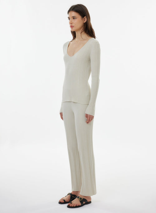 Blue Sleeveless V-Neck Dress - MAJESTIC FILATURES