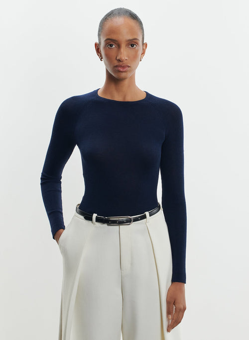 Swater in merino wool and silk - MAJESTIC FILATURES